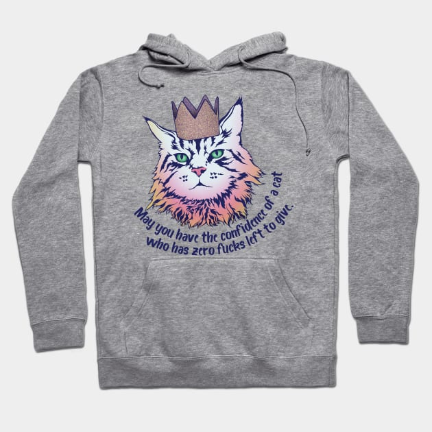 May you have all the confidence of a cat who has zero fucks left to give Hoodie by FabulouslyFeminist